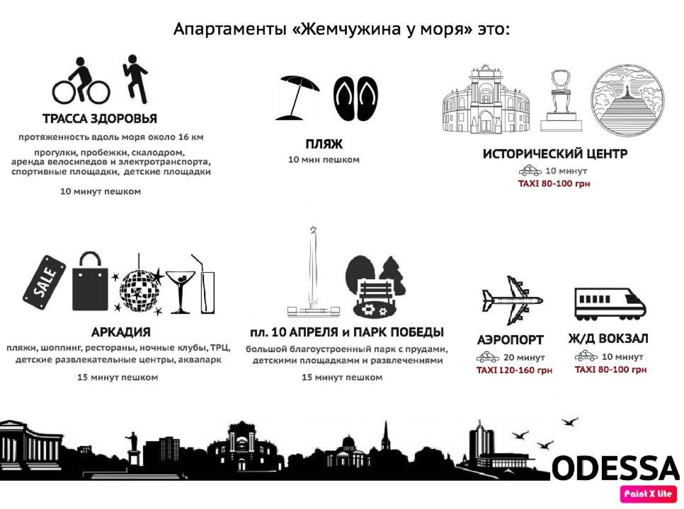 Жемчужина У Моря - Французский Бульвар Аркадия Odessa Esterno foto